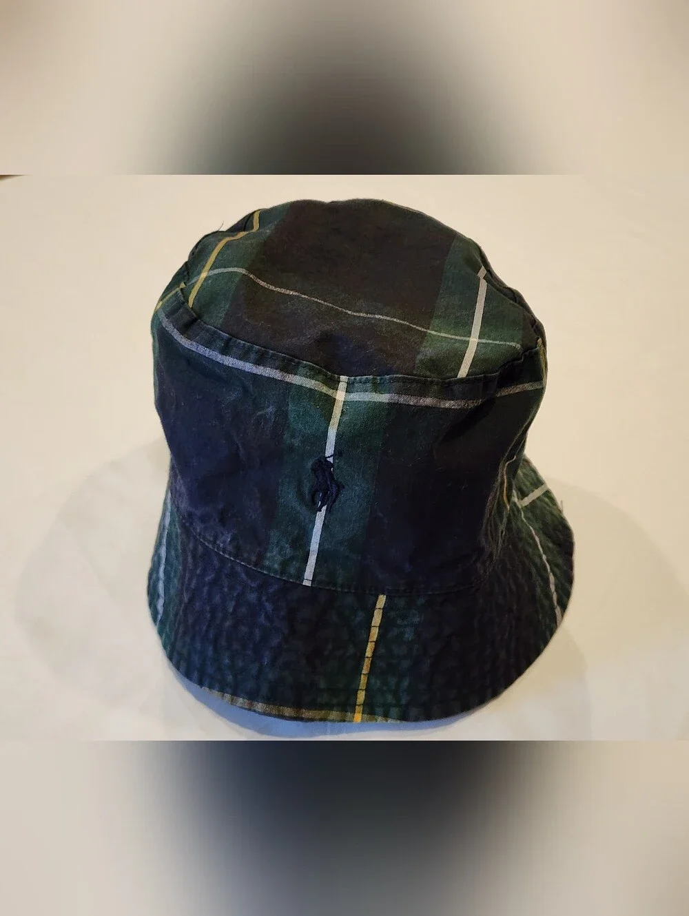 Ralph Lauren Green Plaid Bucket Hat - Men's Casual Accessory